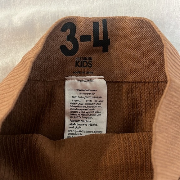 NWOT Girls Brown Spandex Shorts - Picture 3 of 3